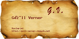 Gáll Verner névjegykártya